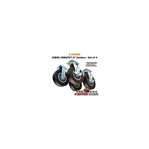 JOBOX JOBSITE 8" Casters, 1-324990, PK4